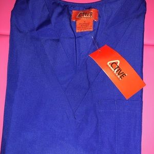 💙 Unisex 3 Pocket Scrub Top Royal Blue 💙
